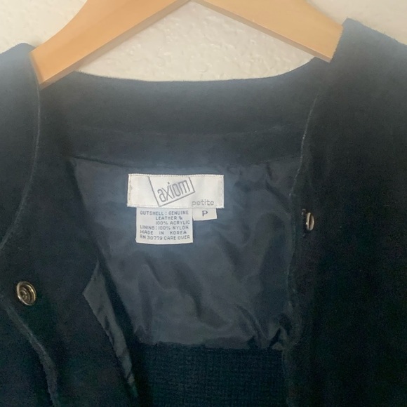 Axiom | Vintage suede and knit bomber jacket size small - Picture 4 of 7